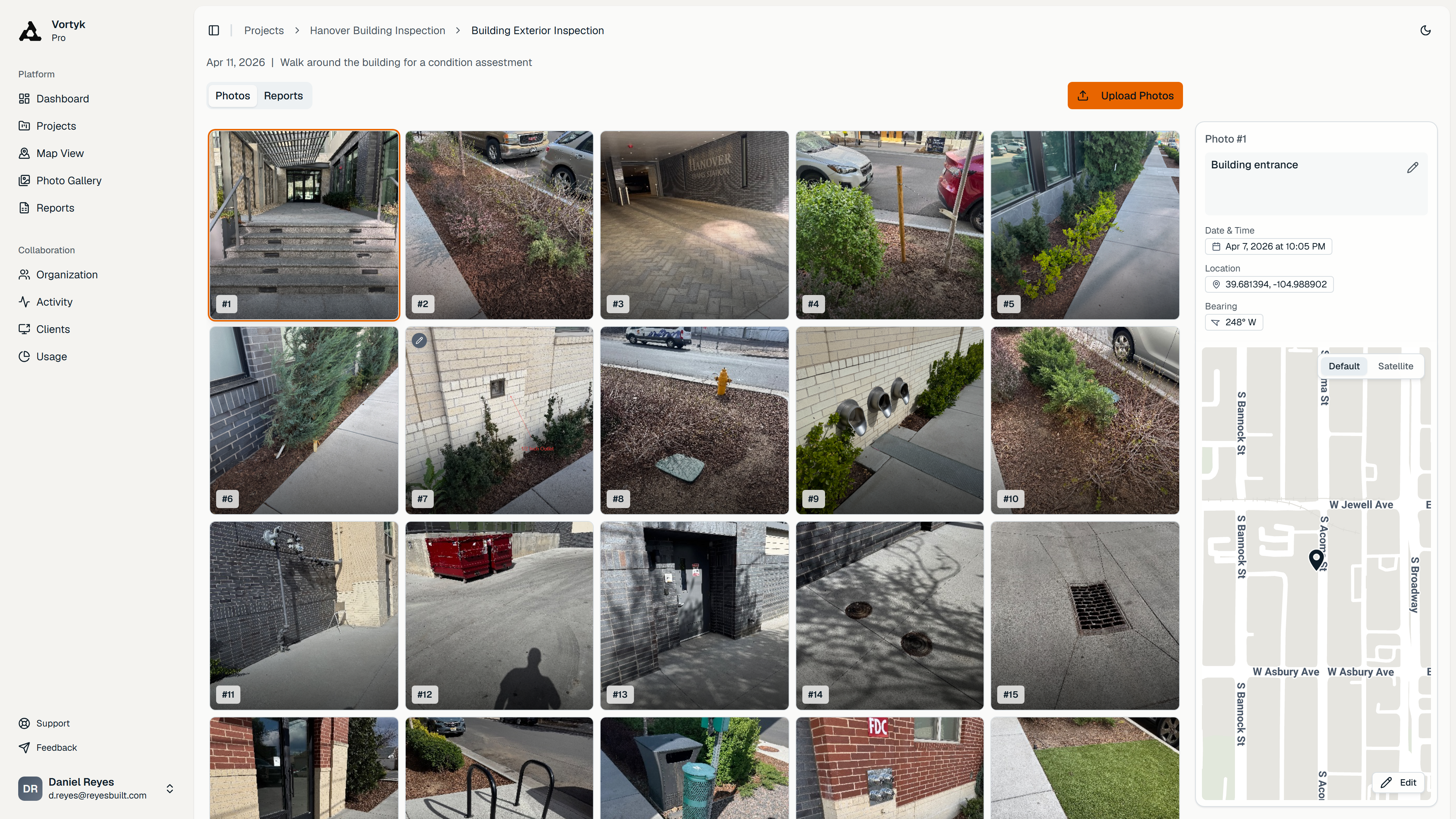 Photo upload and organization